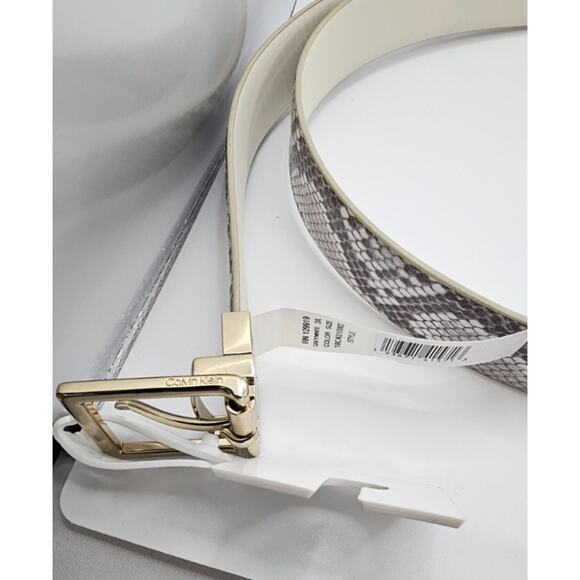 CALVIN KLEIN monogram buckle faux-leather reversible women\'s belt‎ NWT Size XXXL main image 5